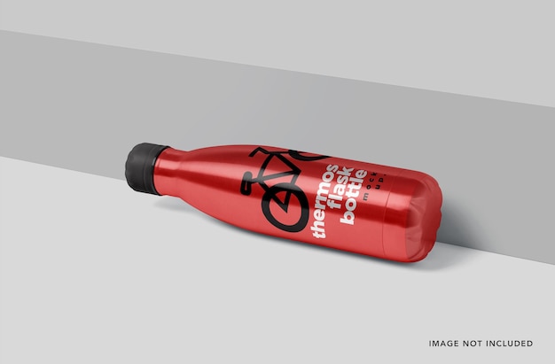 Maqueta de PSD de botella deportiva de frasco de vacío redondo