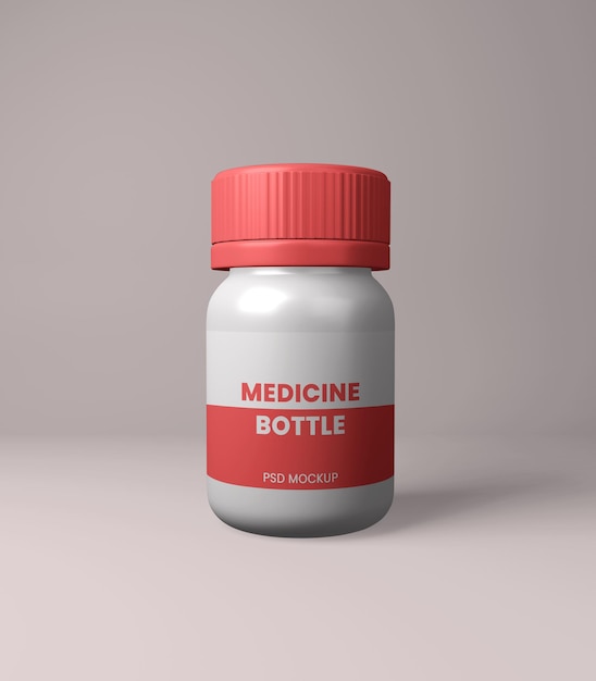 Maqueta De Psd De Botella De Medicina