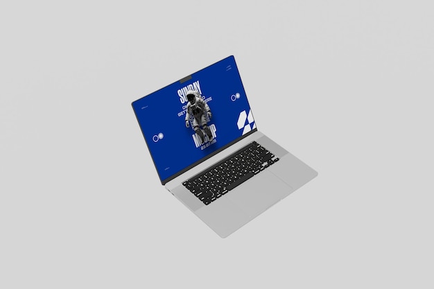 Maqueta PSD de computadora portátil