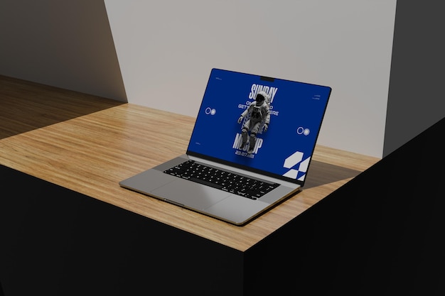 Maqueta PSD de computadora portátil