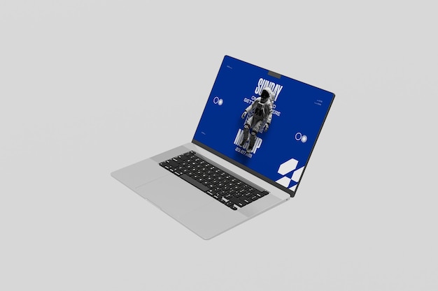 Maqueta PSD de computadora portátil