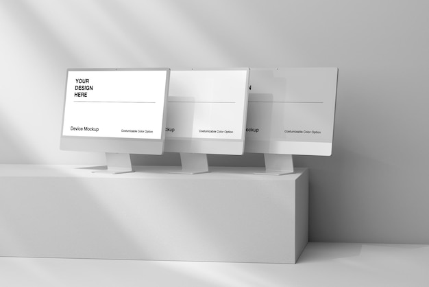 Maqueta de PSD con fondo de sombra y color de objeto editable