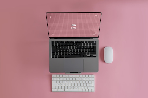 Maqueta de PSD de la pantalla de la computadora portátil totalmente editable
