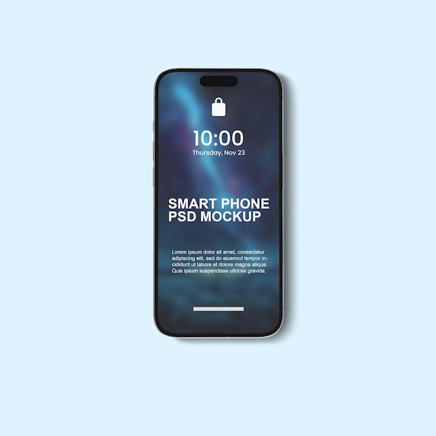 Maqueta de psd premium para el iPhone 15