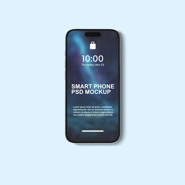 Maqueta de psd premium para el iphone 15