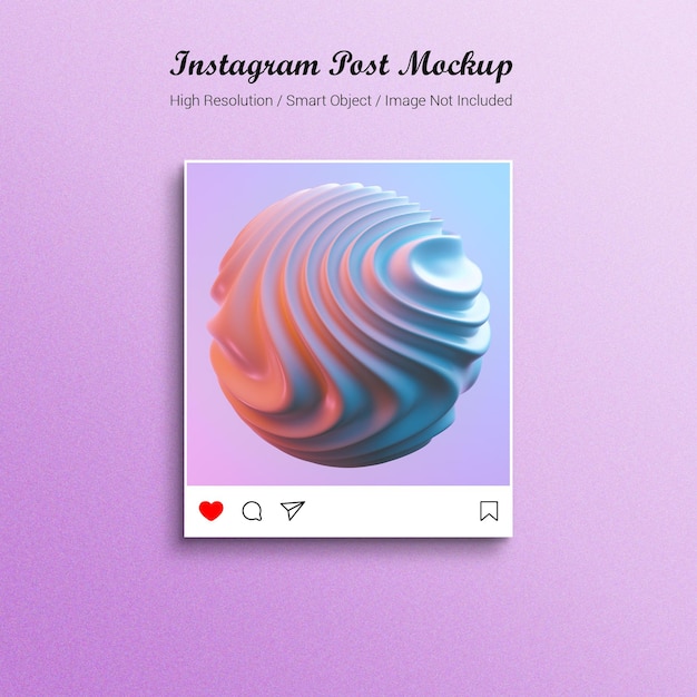 Maqueta de publicación de instagram de facebook psd premium