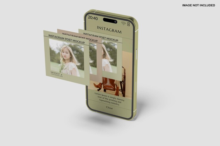PSD maqueta de publicación en instagram y historia en instagram