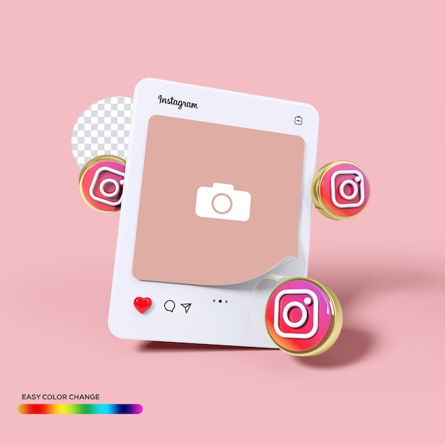 Maqueta de publicación de instagram psd