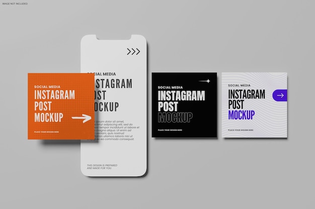 Maqueta de publicación de instagram de redes sociales
