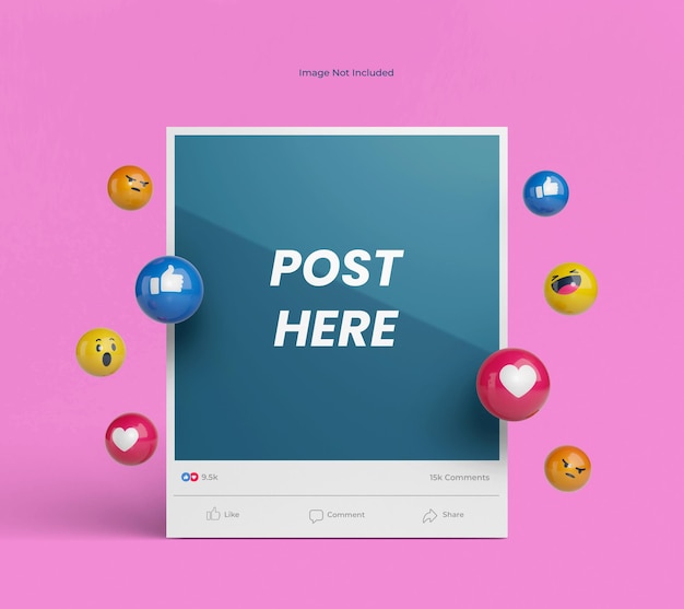 Maqueta de publicación en redes sociales
