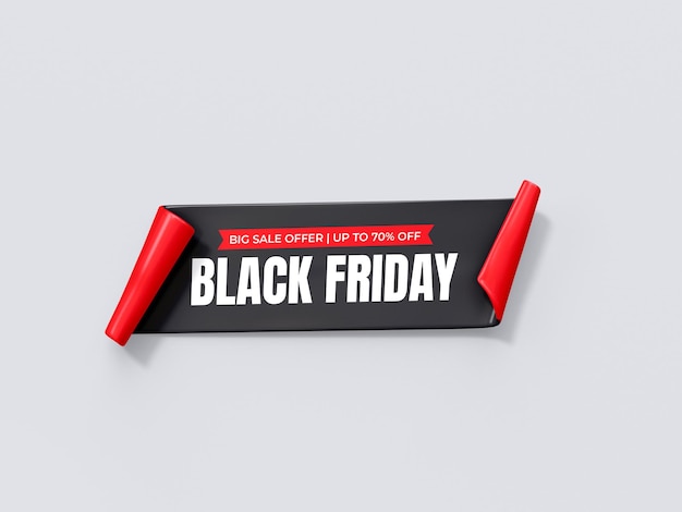 Maqueta de publicidad de banner de gran venta de viernes negro