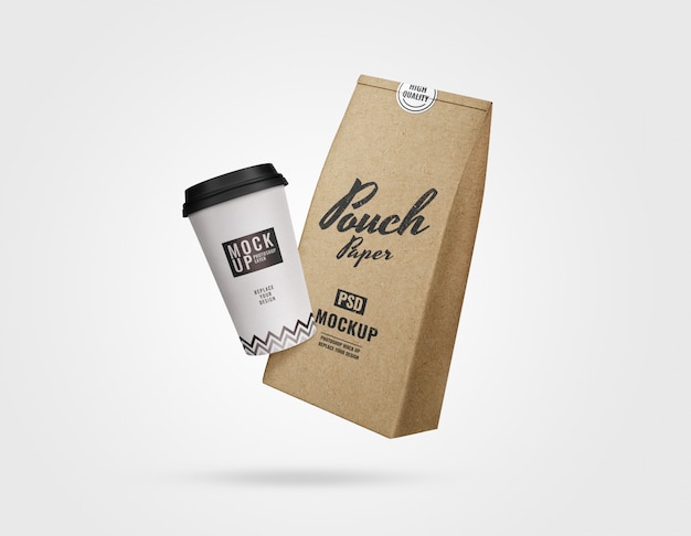 Maqueta de publicidad de café