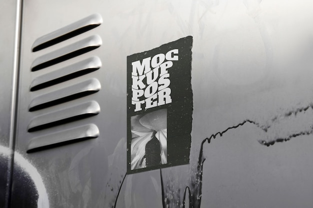 Maqueta de publicidad de estilo grunge