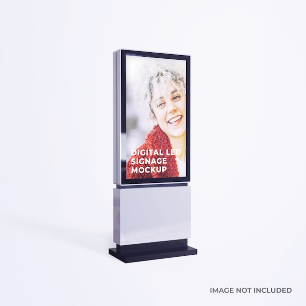 Maqueta de publicidad de señalización LED digital