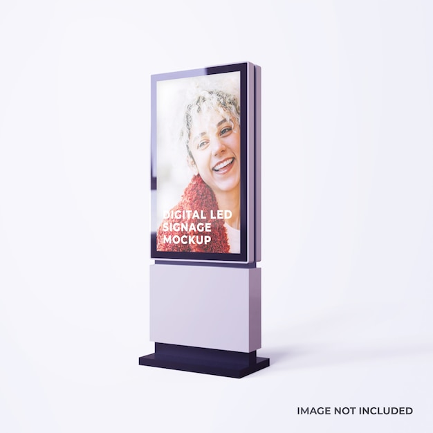 Maqueta de publicidad de señalización LED digital