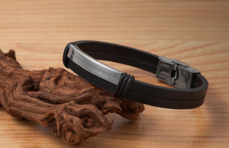 PSD maqueta de pulsera con grabado