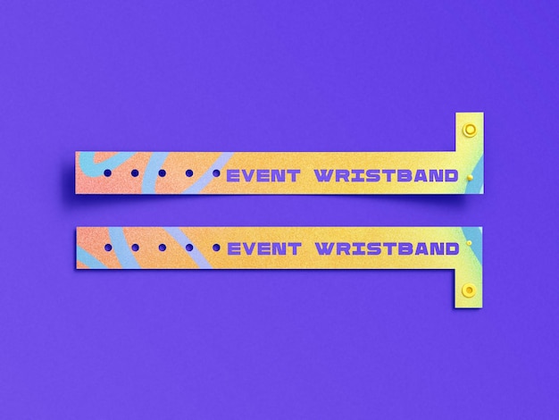 Maqueta de pulseras de evento