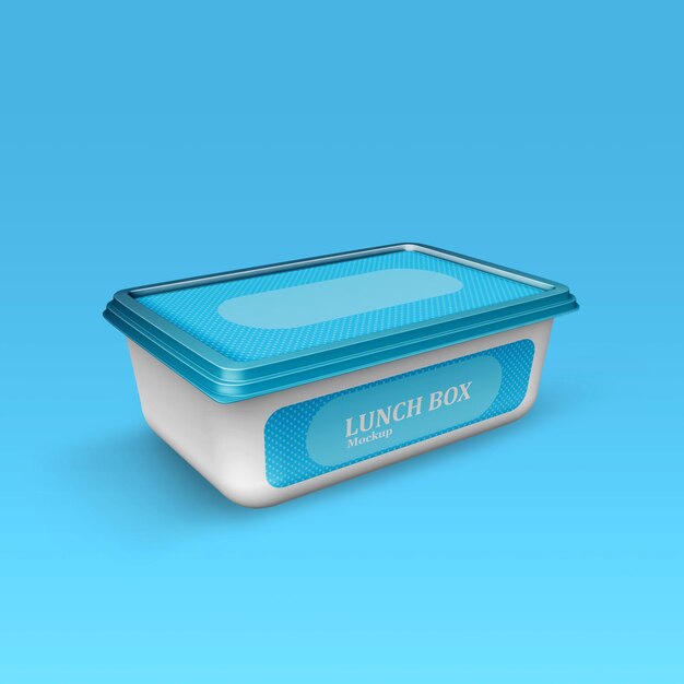 Maqueta realista de la caja de almuerzo