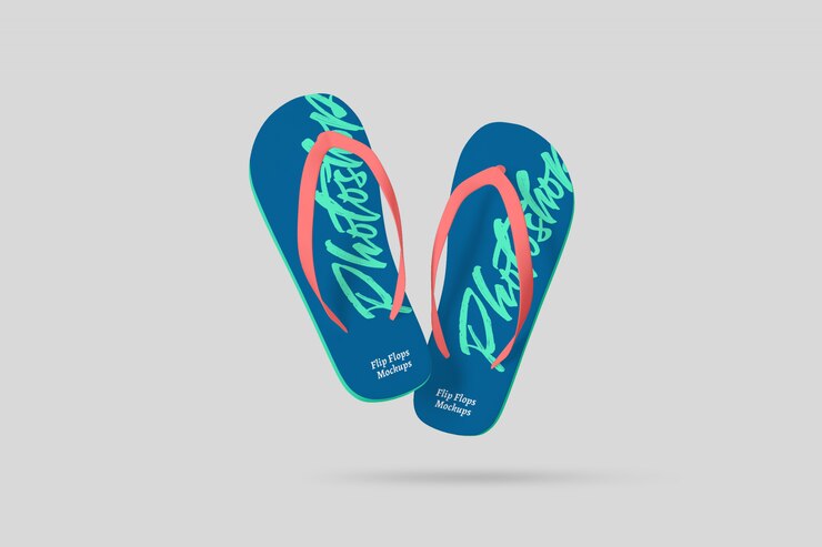 PSD maqueta realista de chanclas