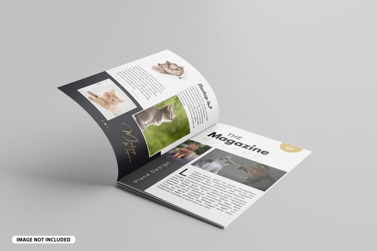 Maqueta realista de la revista a4