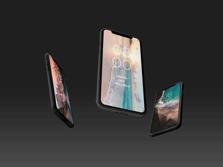 Maqueta realista de smartphone 3D