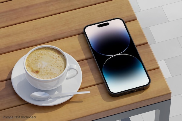 Maqueta realista del teléfono 14 Pro Max