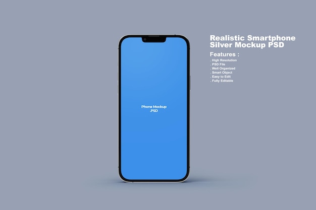 Maqueta realista de teléfono inteligente premium psd premium