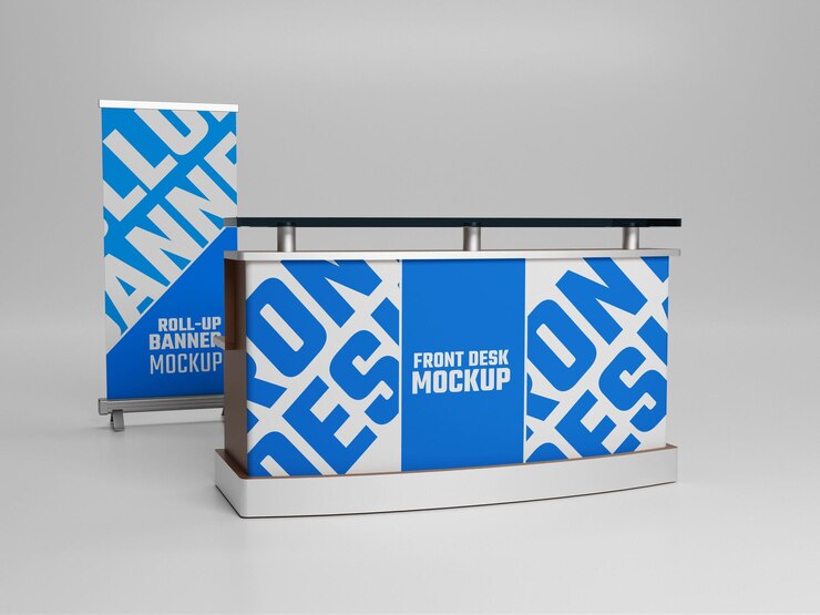 Maqueta de recepción de marca de oficina