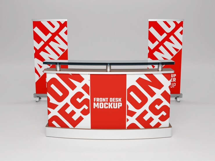Maqueta de recepción de marca de oficina