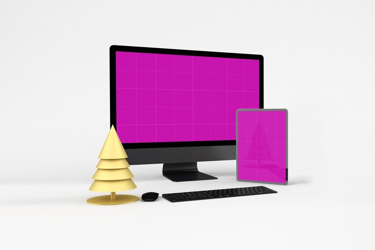 PSD maqueta receptiva de navidad