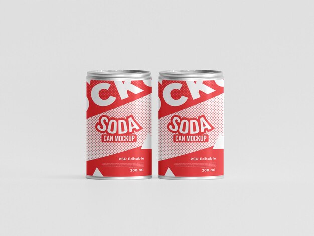 Maqueta de refresco de lata de aluminio