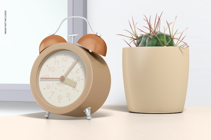 PSD maqueta de reloj despertador