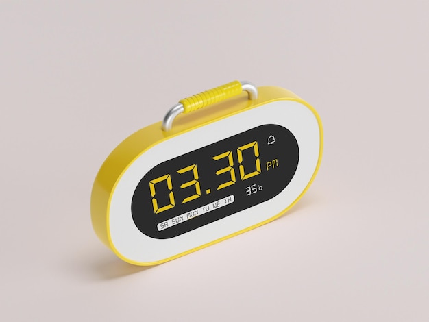 Maqueta de reloj de mesa digital