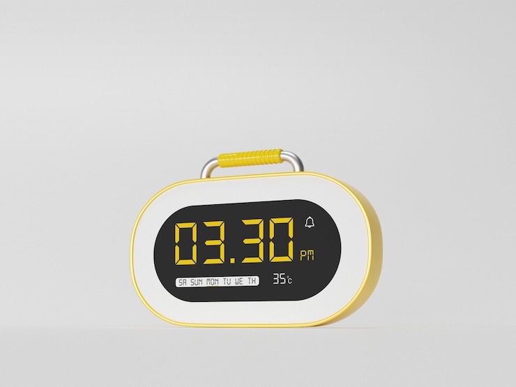 PSD maqueta de reloj de mesa digital