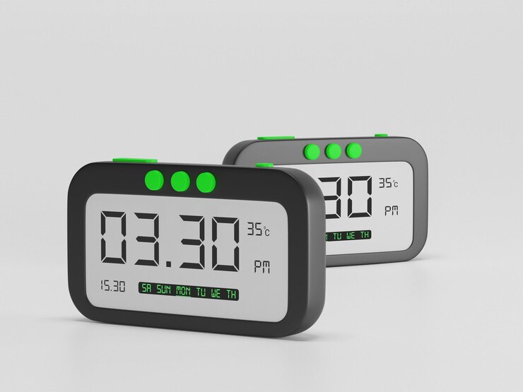 PSD maqueta de reloj de mesa digital