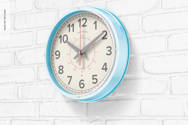 PSD maqueta de reloj de pared retro
