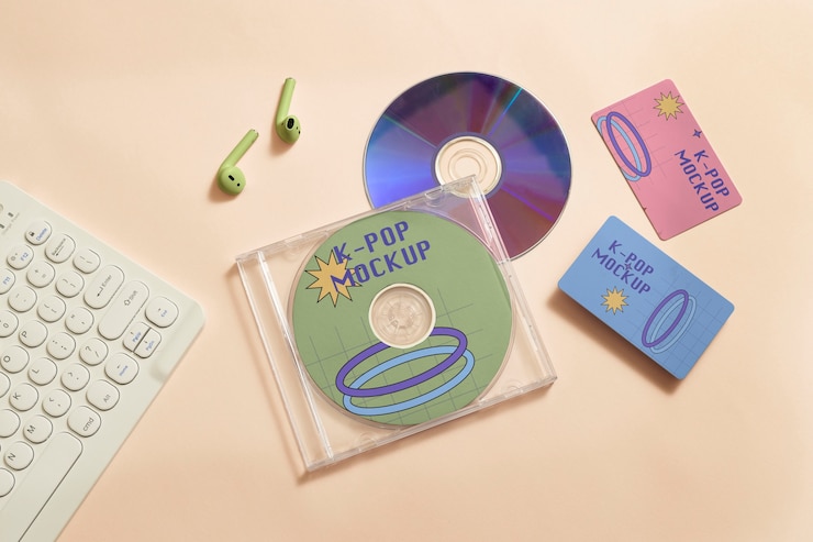 PSD maqueta de representación de música kpop