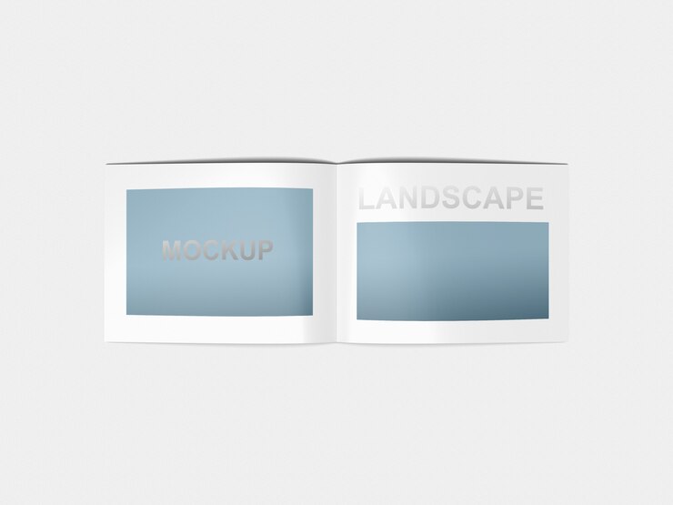 Maqueta de la revista A4 Landscape