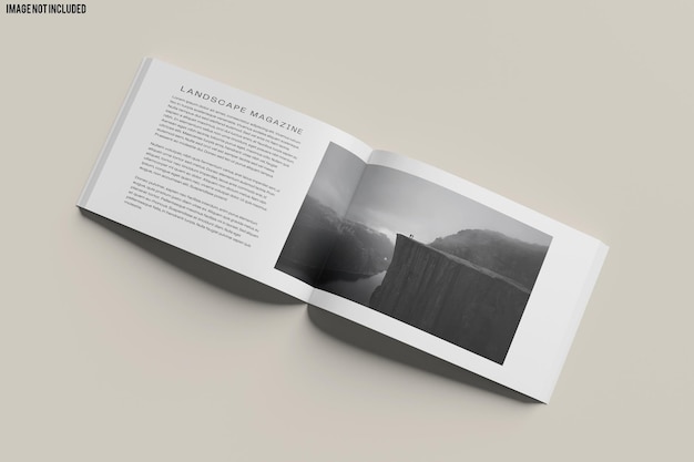 Maqueta de la revista A4 Landscape