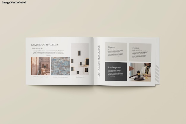 Maqueta de la revista A4 Landscape