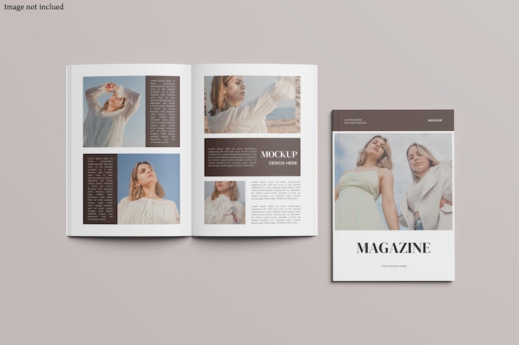 PSD maqueta de revista a4