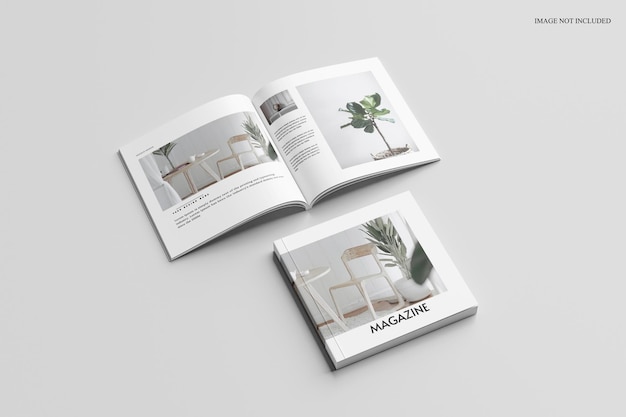 Maqueta de revista cuadrada