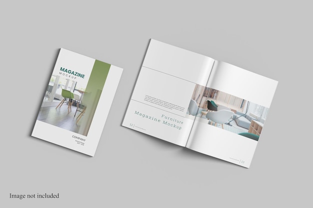 Maqueta de revista Top View para mostrar su diseño a los clientes