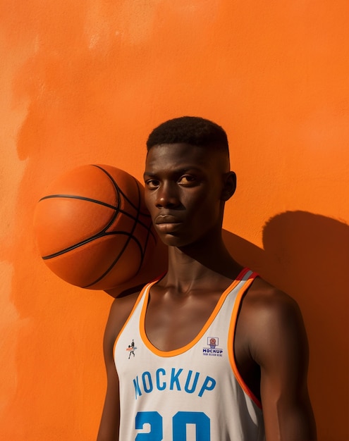 Maqueta de ropa de baloncesto