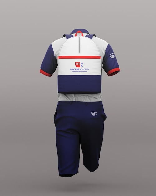 Maqueta de ropa y mochila escolar