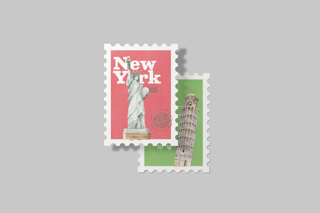 Maqueta de sello postal