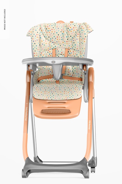 PSD maqueta de silla de alimentación para bebé, vista frontal