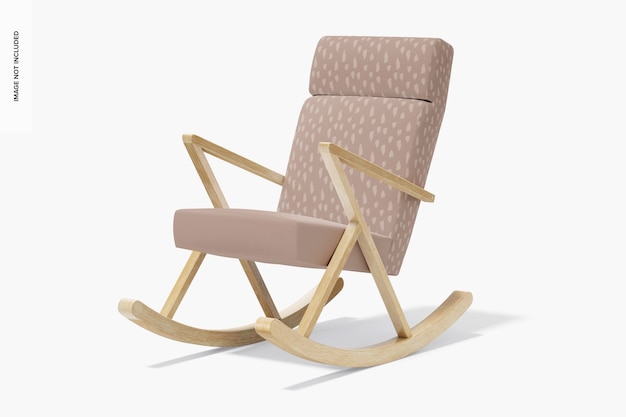 Maqueta de Silla Mecedora Lounge, Vista Derecha