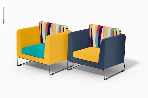 Maqueta de Sillones Interiores, Vista Derecha