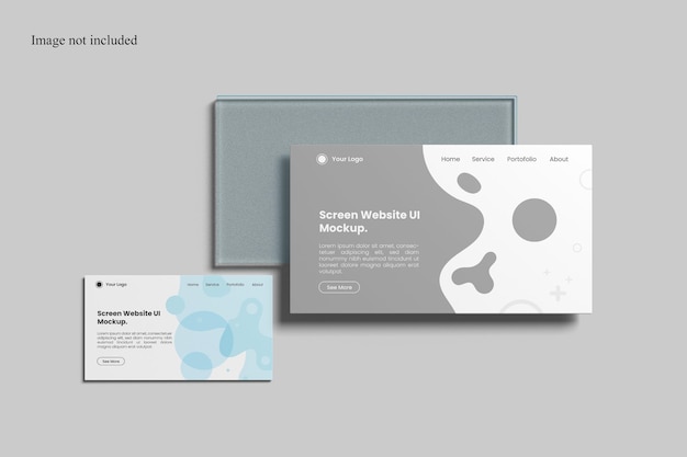 Maqueta de sitio web minimalista para presentar su diseño a los clientes